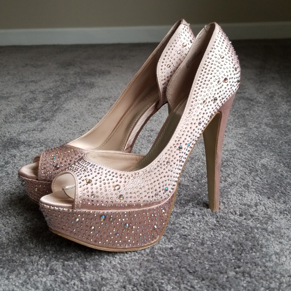 Rhinestone pumps